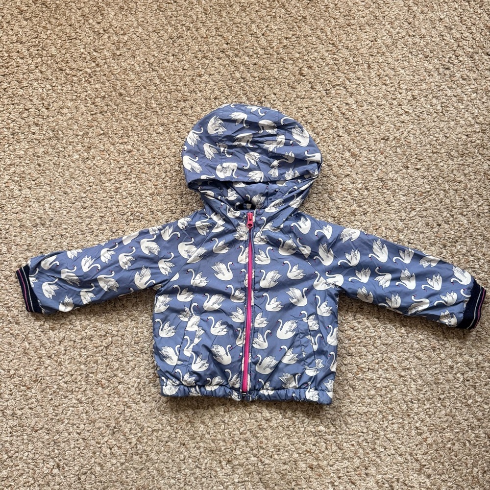 Baby Gap Swan Fleece Lined Jacket in Blue Size 3 Years/100cm